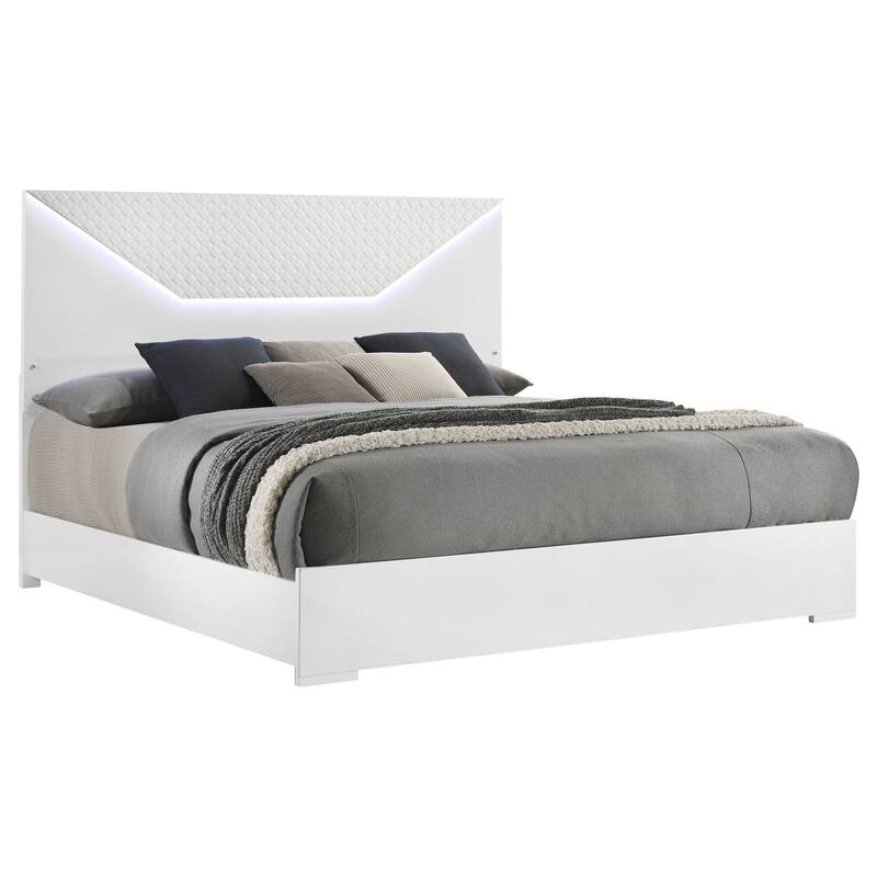 Ives Panel Bed LED Headboard