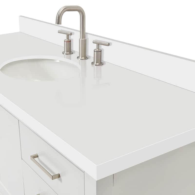 Ariel S061SWQOVO Magnolia 60" Free Standing Single Basin Vanity Set