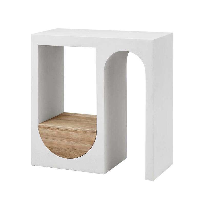 Renaissance 31" Pine Console, White/ Brown