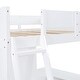 preview thumbnail 23 of 33, Full Size Wood Loft Bed with Desk and Shelf,Guardrail