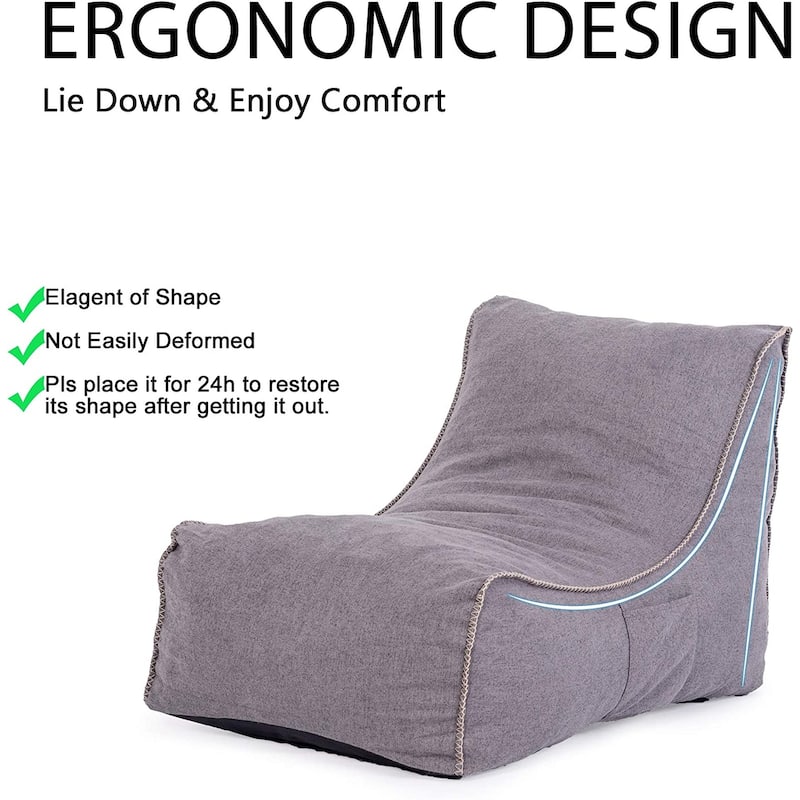 Floor Lazy Gaming Chair Accent Bean Bag Couch
