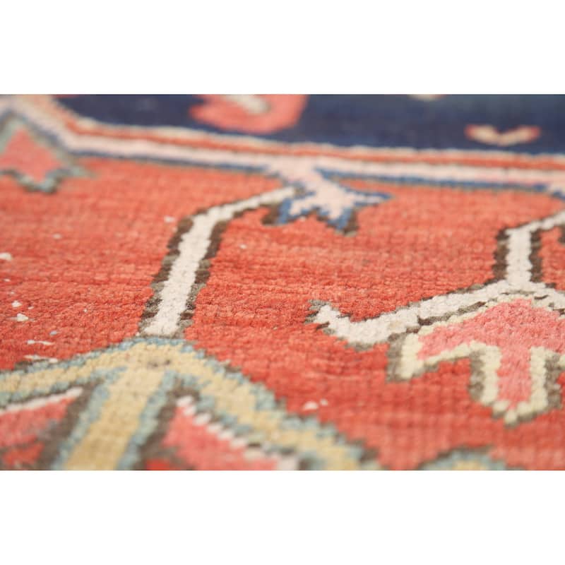 Vegetable Dye Heriz Serapi Persian Antique Rug Handmade Wool Carpet - 7'8" x 10'7"