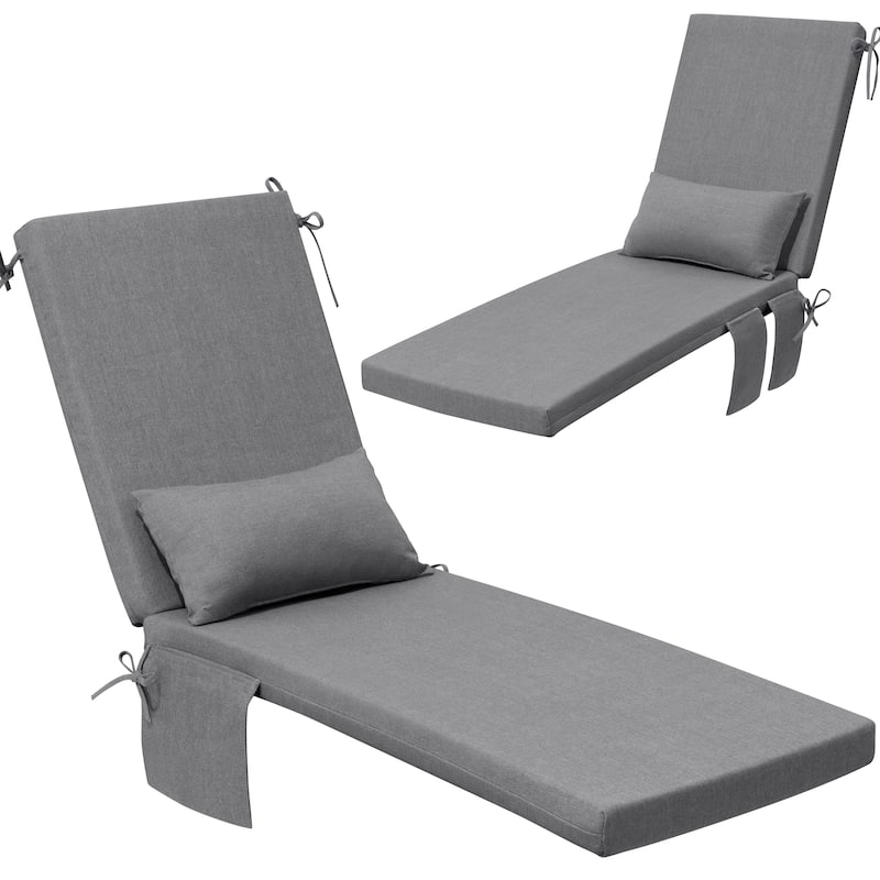 Outdoor Lounge Chair Cushions Patio Chaise Lounge Chair Seat Cushion with Pillow