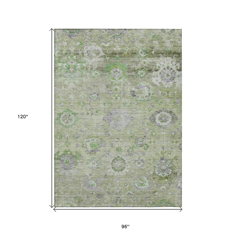 HomeRoots Floral Traditional Rectangle Outdoor Rug