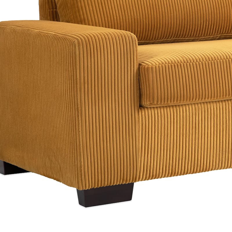 Modern 80" Upholstered Fabric 3-Seater Sofa