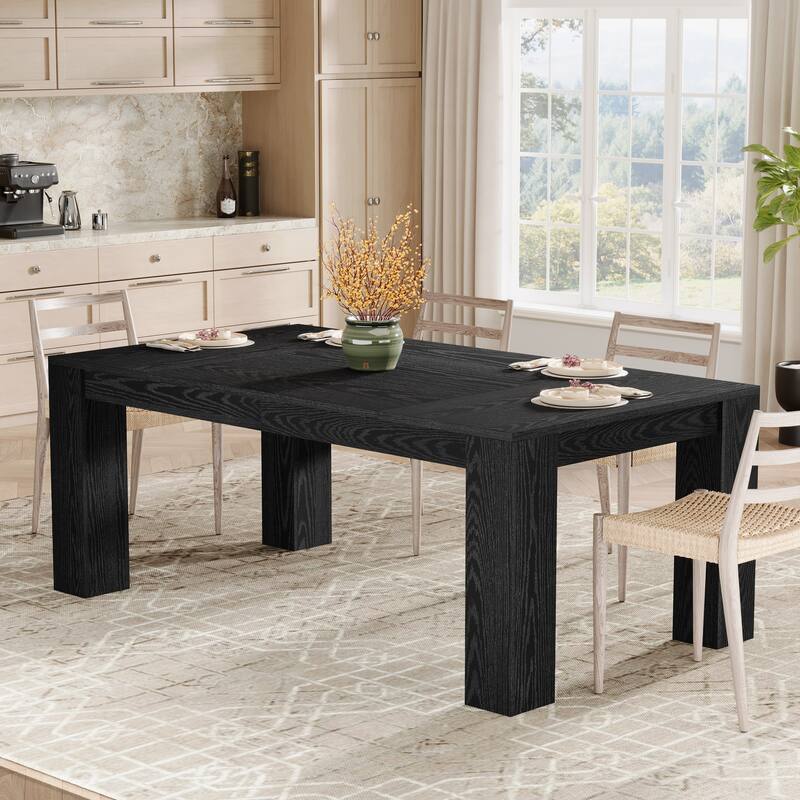 63 Inches Farmhouse Dining Table for Kitchen Dining Room