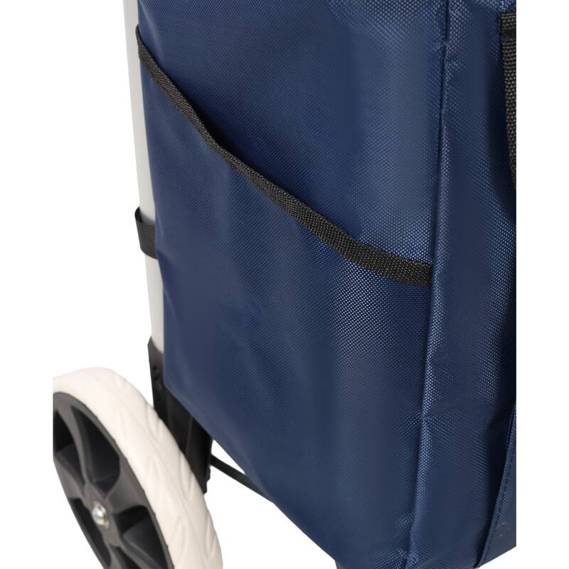 Shopping Trolley with Wheels, Trolley Black Foldable Shopping Cart, Removable Shopping Oxford Waterproof Bag