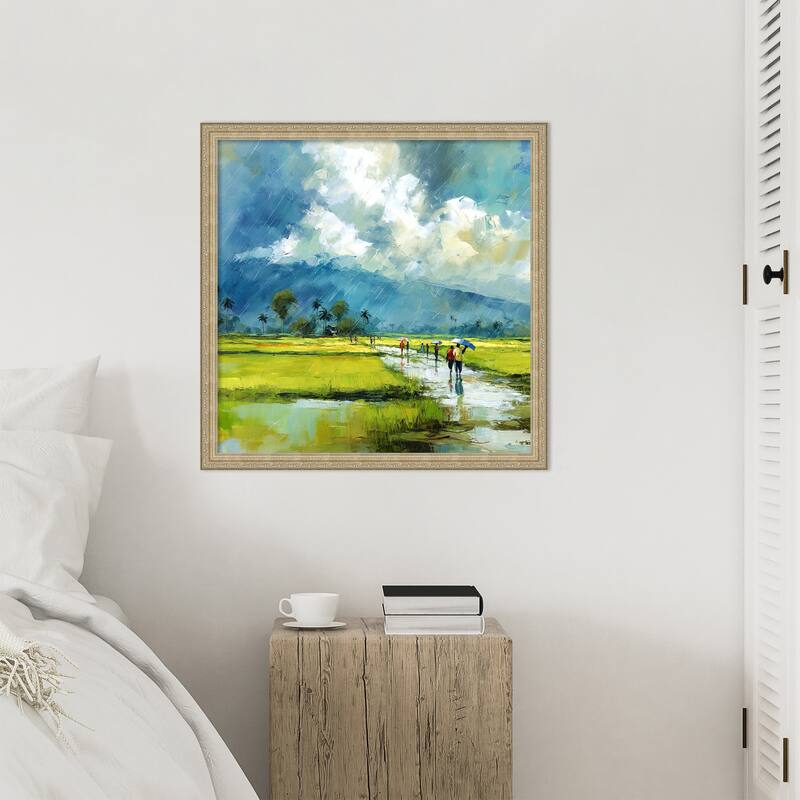 Landscape Painting No. 3 by Tradelink inhouse artist Wood Framed Wall Art Print