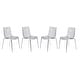 preview thumbnail 24 of 37, LeisureMod Astor Set of 4 Acrylic Plastic Transparent Dining Side Chair With Chrome Base for Home Kitchen Restaurant Clear