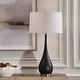 preview thumbnail 2 of 6, Uttermost Nocturnal Black Table Lamp - 34.5'' H X 18'' W X 18'' D
