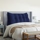 preview thumbnail 62 of 182, WOWMAX Large Reading Wedge Headboard Pillow for Bed Rest Back Support Full - Polyester Navy