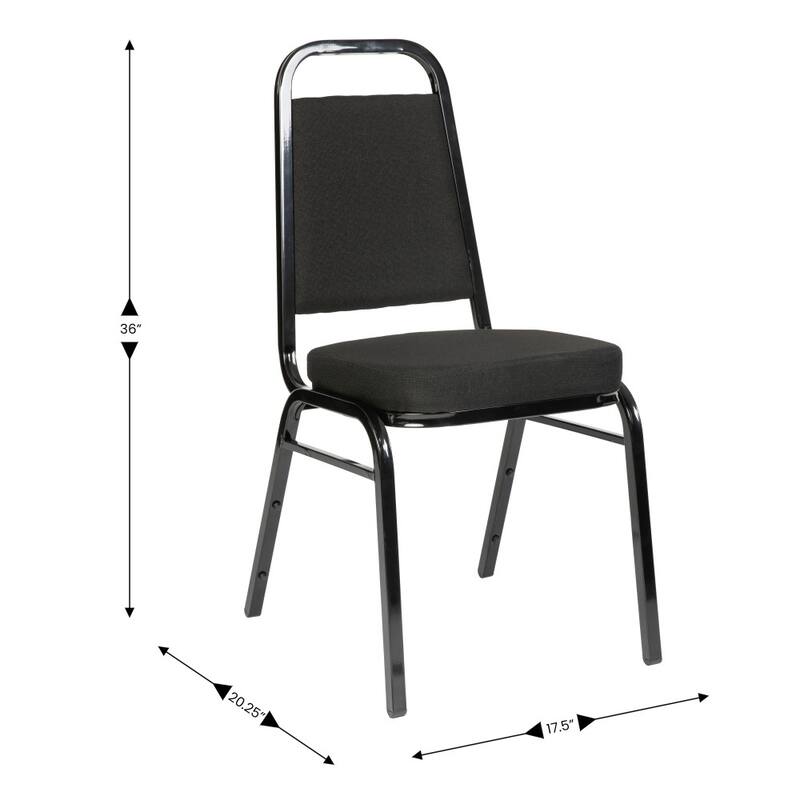 Trapezoidal Back Stacking Banquet Chair with 2.5" Thick Seat - 20.25"D x 17.5"W x 36"H