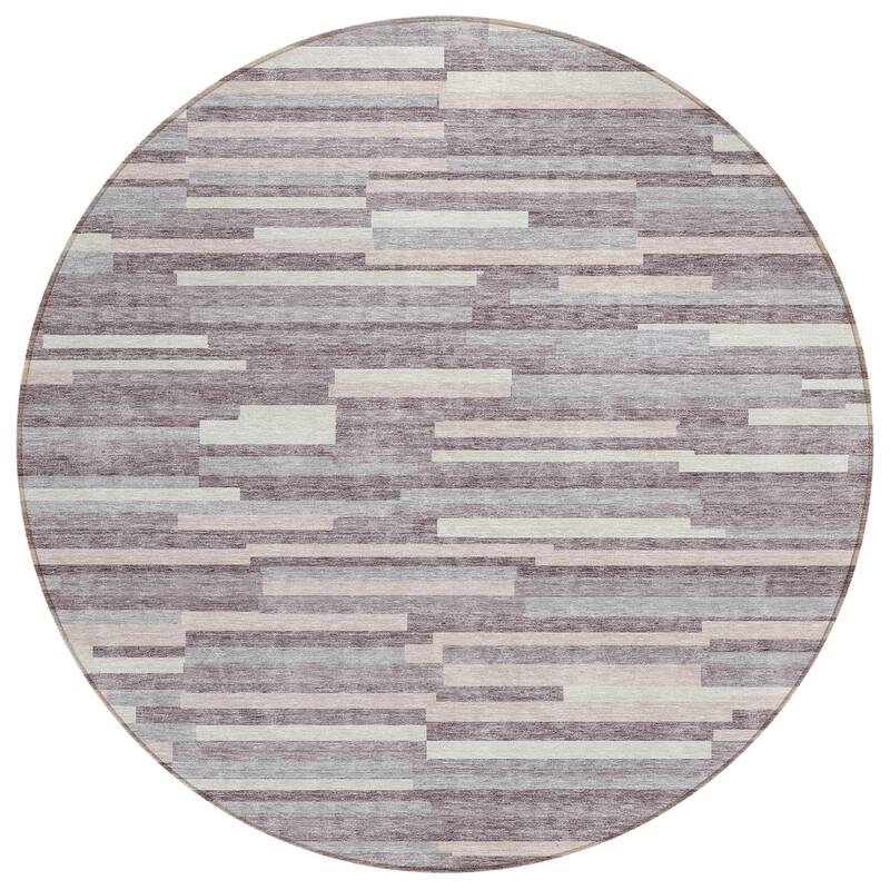 Machine Washable Indoor/ Outdoor Chantille Modern Stripes Rug