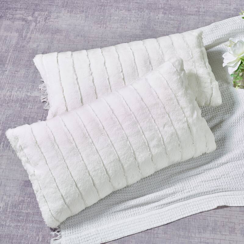 Serenta SuperMink Solid Color Throw Pillow Shell Cushion Cover Set