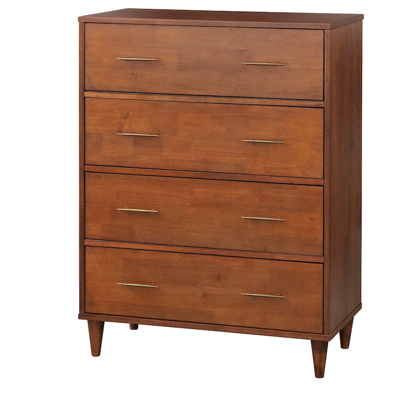 Lifestorey Ana 4-Drawer Mid-Century Modern Chest - Oak