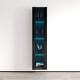 preview thumbnail 1 of 9, Meble Furniture Booky 41 Tall LED Bookcase with 4 Shelves & 16-Color Lighting, 15.8W x 11.4D x 66.9H inches, High Gloss Finish Black