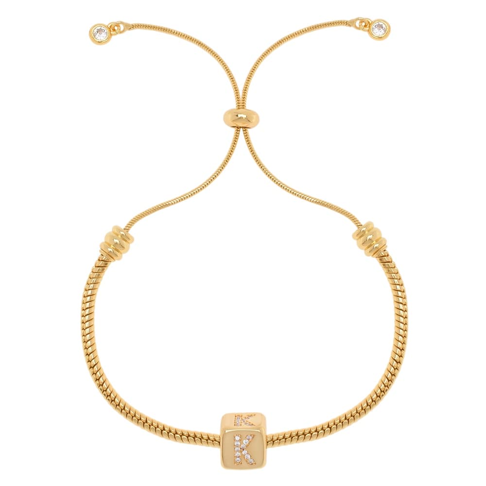 Victoria Townsend Gold Plated Initial Adjustable Bracelet