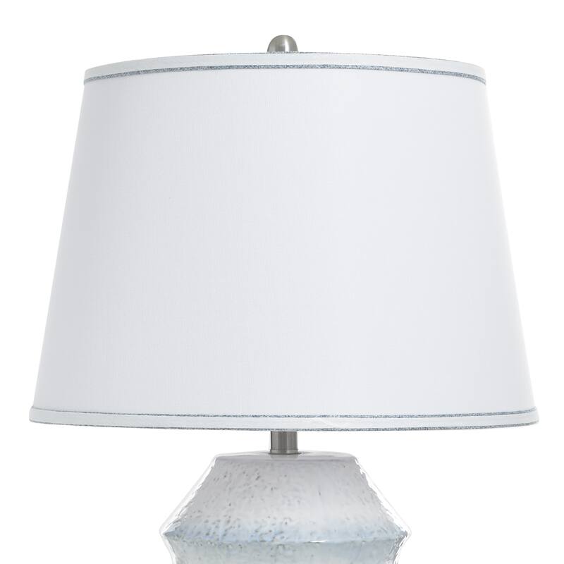 StyleCraft Ceramic Table Lamp - Bexium Blue - White Shade