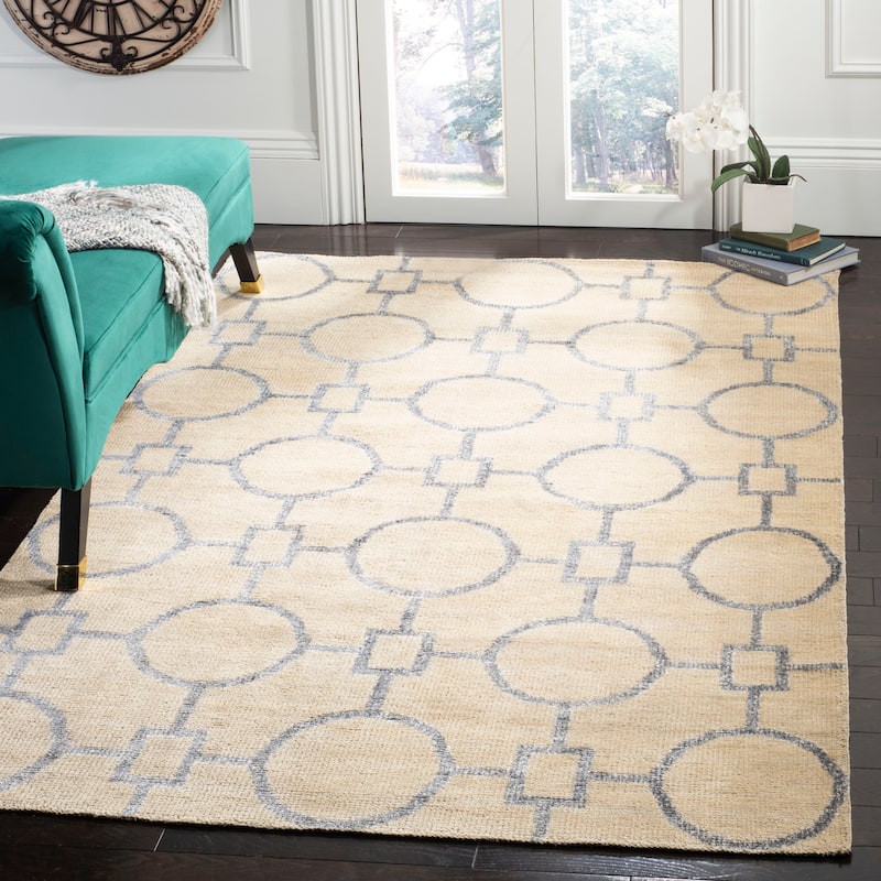 SAFAVIEH Hand-knotted Stone Wash Tilde Modern Wool Rug - 6' x 9' - Beige