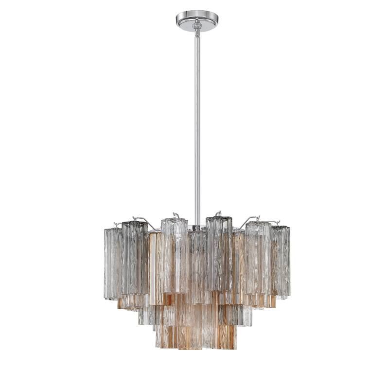 Addis 9 Light Polished Chrome Chandelier - 22"W x 14.25"H x 22"D