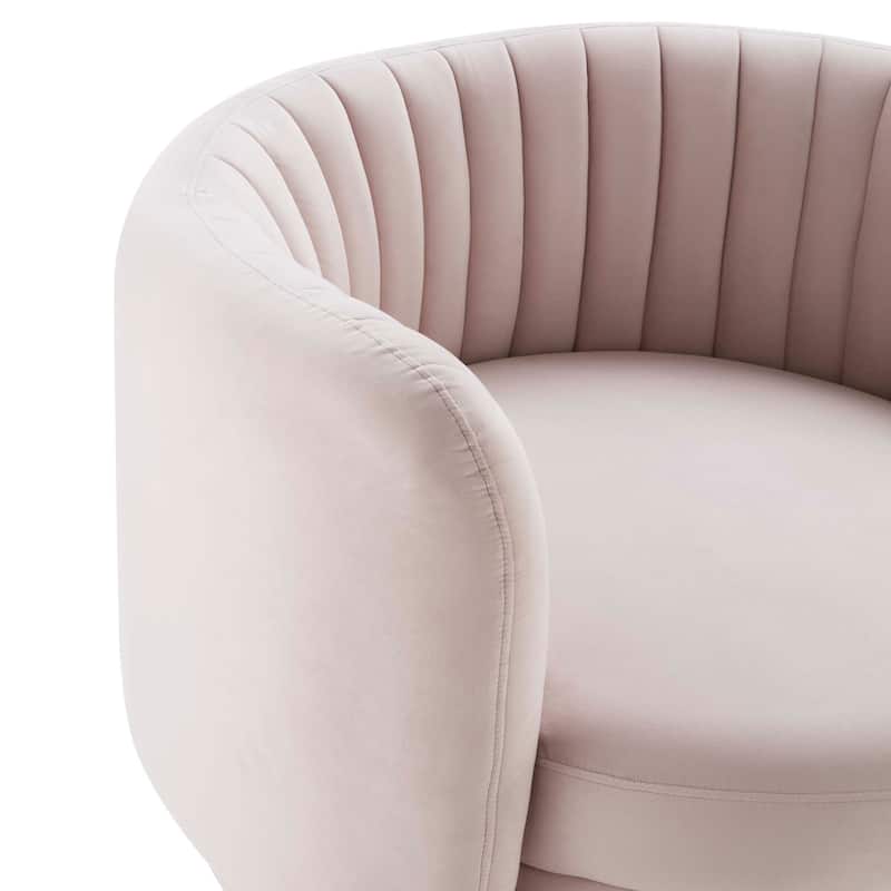Embrace Tufted Performance Velvet Performance Velvet Swivel Chair
