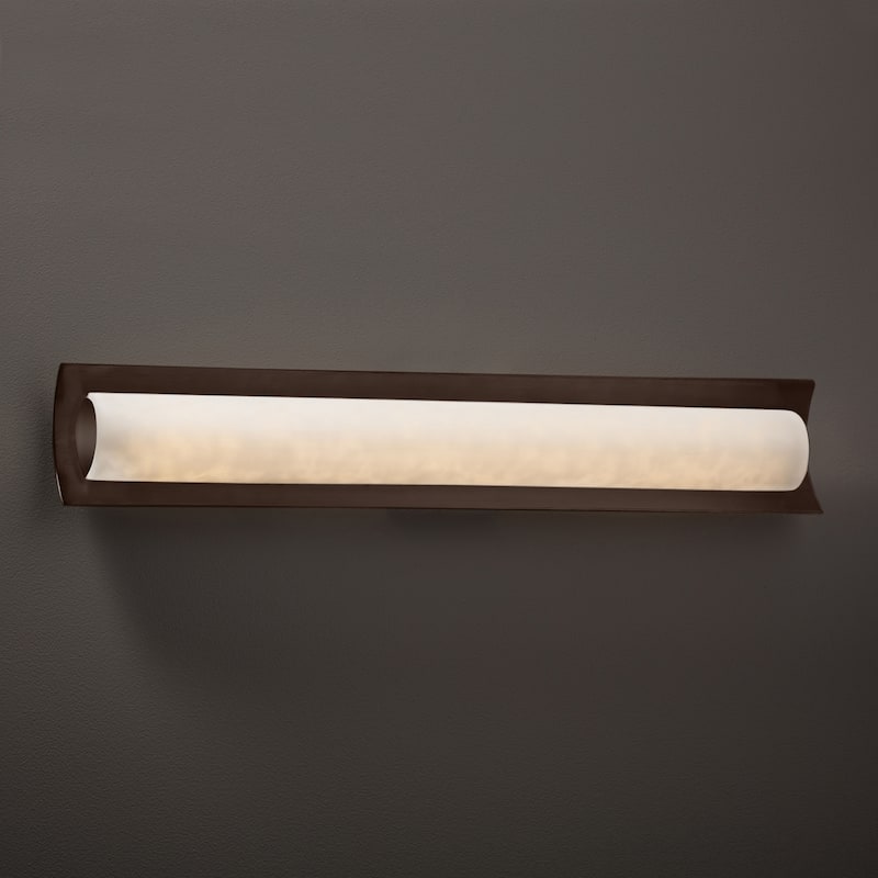 Justice Design Clouds Lineate 30-inch Dark Bronze ADA LED Wall/ Bath bar