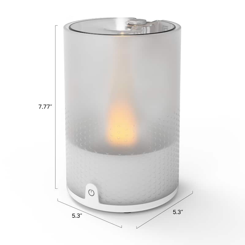 Votiv 4 Ultrasonic Humidifier with Flameless Candlelight, Touch Controls, Cool Mist - White