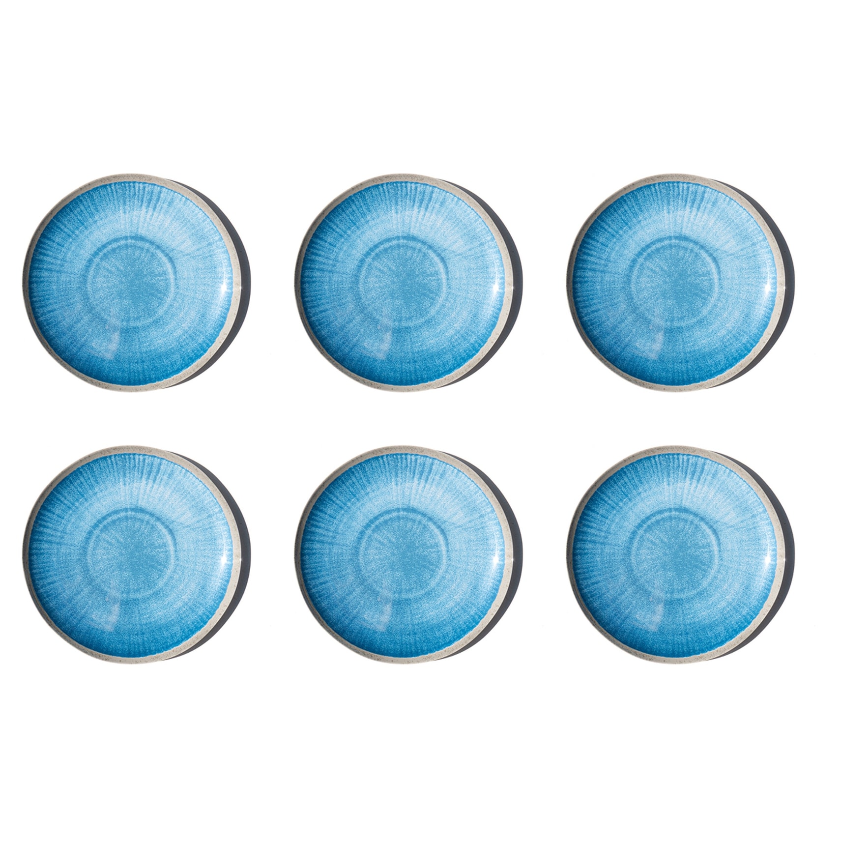 Abode Homewares Coastal Reactive NewWave Melamine Dinner Plate - Blue - 10.5" - Set of 6