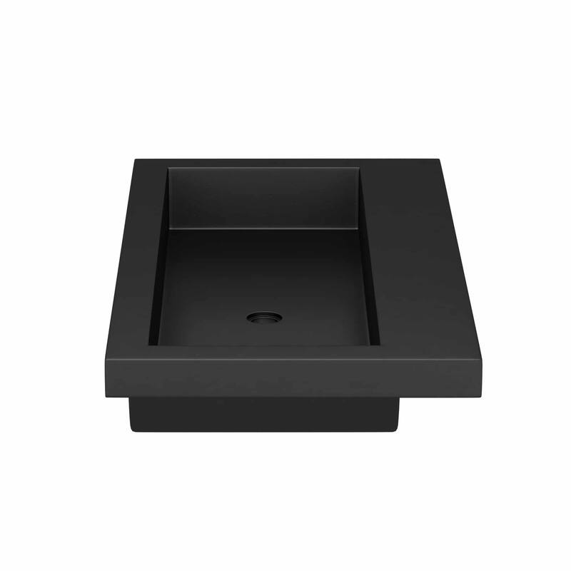 36" NativeStone Trough Drop-in Rectangular Bathroom Sink - 36" x 19" x 5"