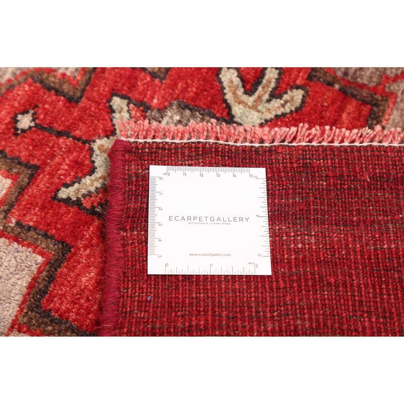 ECARPETGALLERY Hand-knotted Melis Vintage Red Wool Rug - 2'8 x 8'0