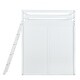 preview thumbnail 11 of 11, Full Size Loft Bed with Wardrobe and Desk & Storage Shelves, Inclined Stair, Full-Length Guardrail Top Bunk