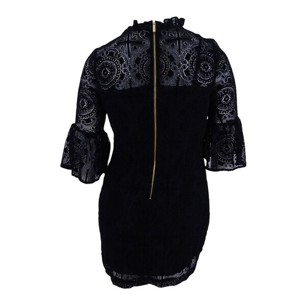 black velvet bell sleeve dress