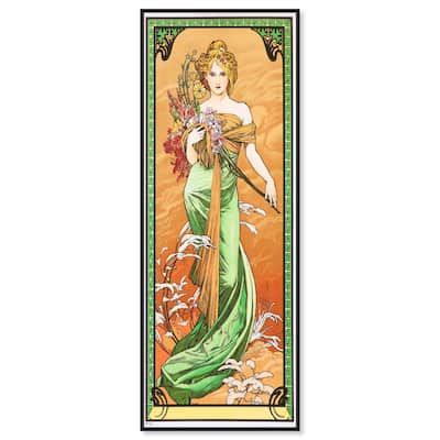Alfonse Mucha - Spring Panoramic Canvas by Art Remedy