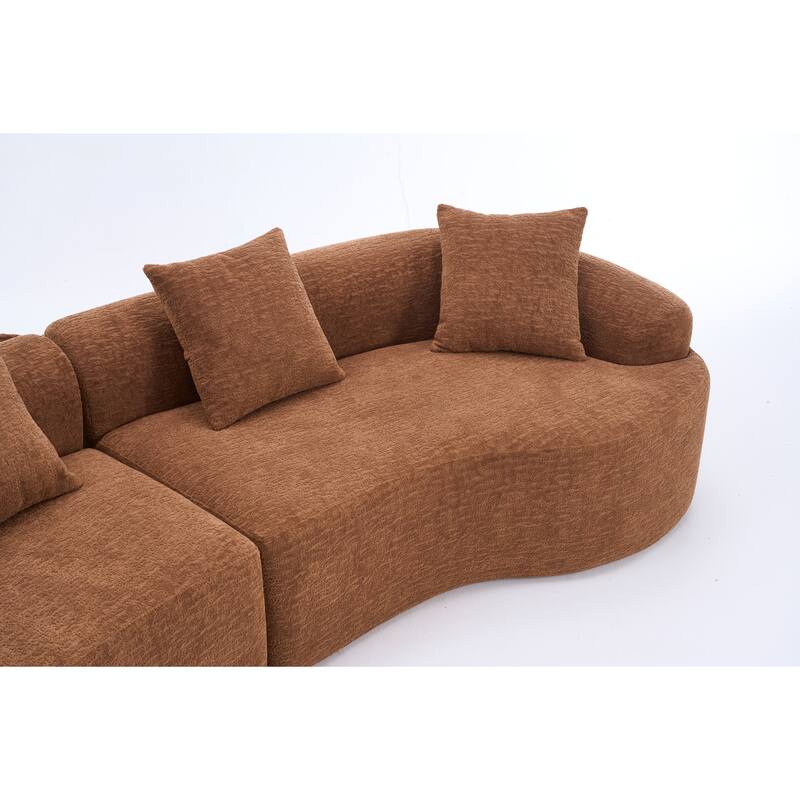 GDFStudio - Soft Upholstered 110" Curved Modular Sectional Sofa