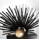 preview thumbnail 10 of 8, Nathan 2-Light Black Starburst Wall Sconce Light - 18"H