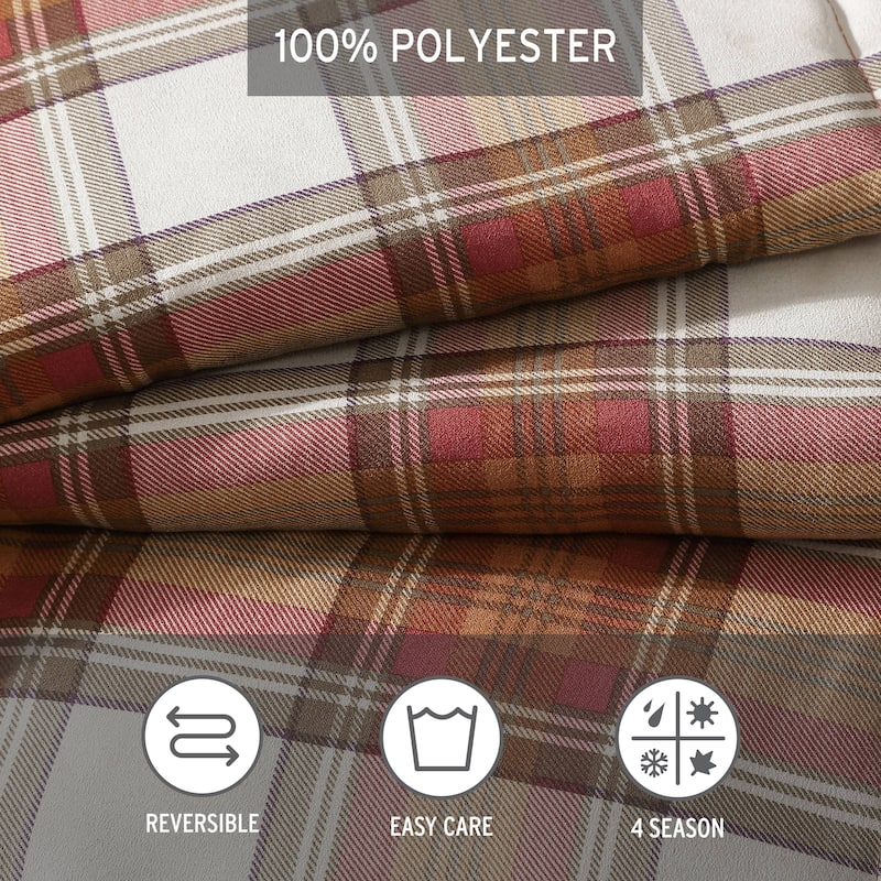 Eddie Bauer Edgewood Plaid Down Alt Reversible Comforter Set