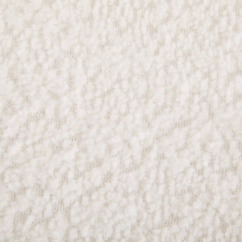 Roomfitters Modern Boucle Dining Chair with Upholstered Seat, Stylish Accent Side Chair for Home Decor, White + Walnut