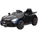 preview thumbnail 10 of 9, Licensed Mercedes-Benz AMG GTR 12V Kids Ride-On Car with Remote Control, Music, Lights, and 3 Speeds for Ages 3-6 - Black