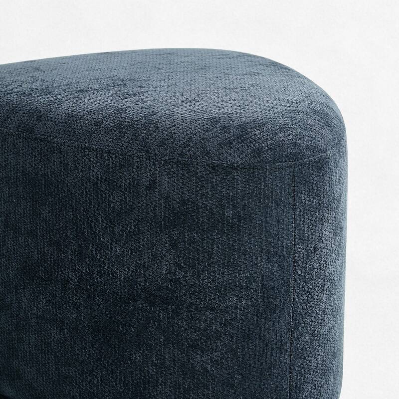 Leon 26" & 43" W Chenille Triangle Cocktail Ottoman Set