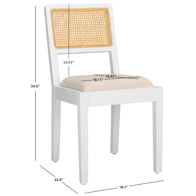 SAFAVIEH Suzetta Solid Wood Dining Chair - 18"W x 22"D x 35"H