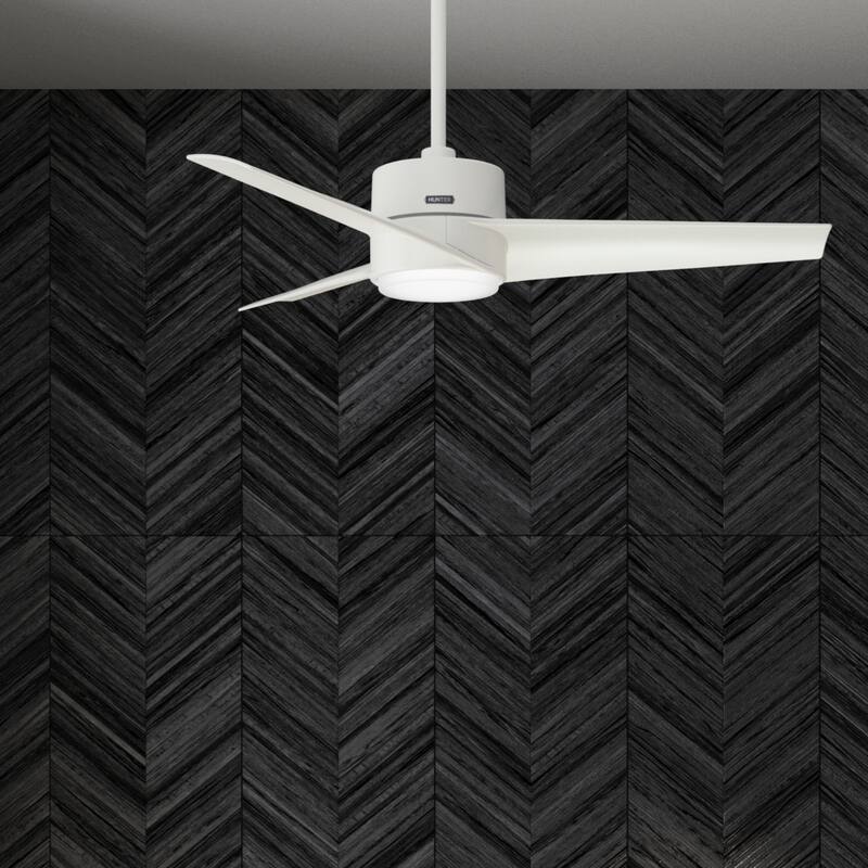 Hunter 54" Havoc WeatherMax Outdoor Ceiling Fan with LED Light Kit and Wall Control - Fresh White