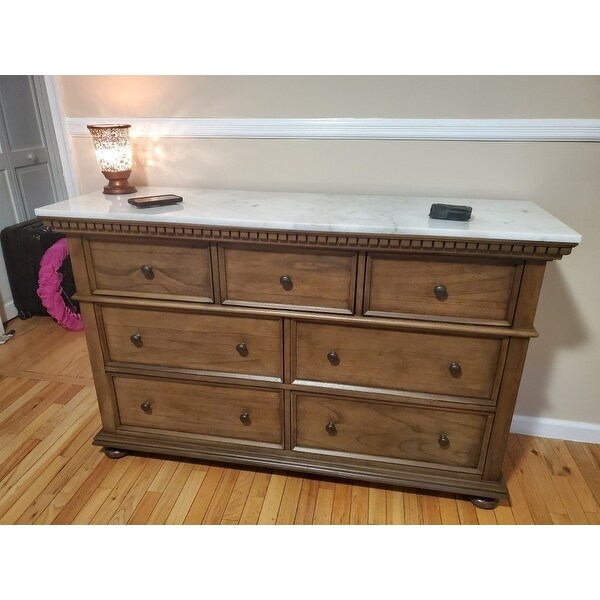 Top Product Reviews For Sasha Cognac Marble Top 7 Drawer Dresser By Greyson Living 30779765 Overstock