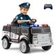 preview thumbnail 1 of 8, Gymax Kids Ride on Police Car w/ 3 Speeds Megaphone Music FM Radio Black - Assembly Required - Kids