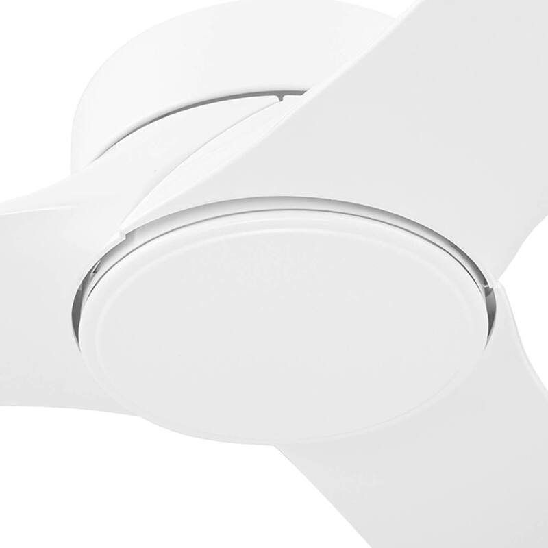 52" Honeywell Lynton White Indoor/Outdoor Damp-Rated Ceiling Fan with Remote Control, 6-Speed BLDC Motor