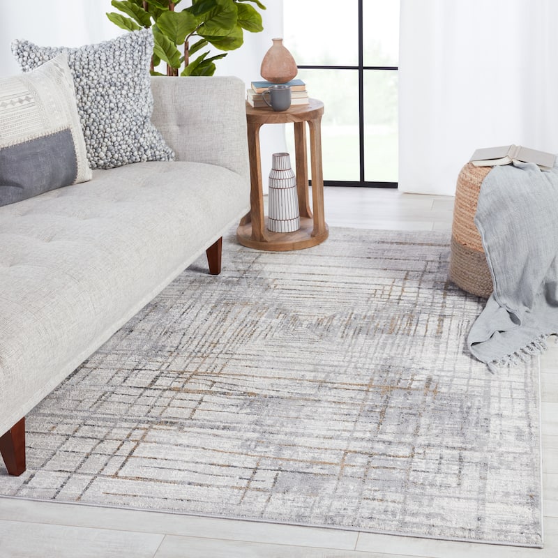 Toril Abstract Gray/ Gold Area Rug