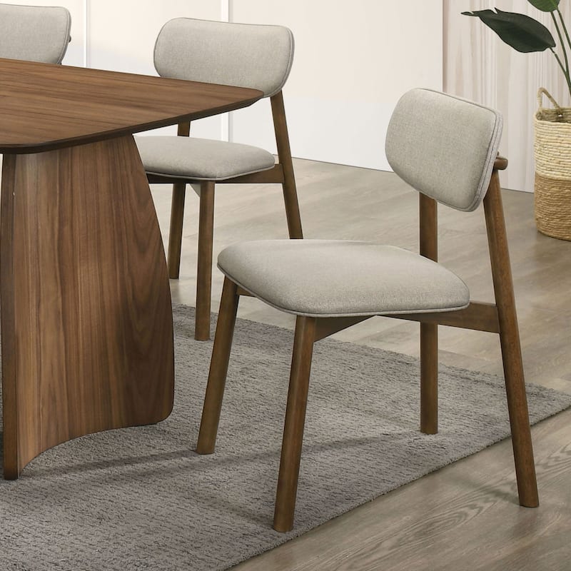 Furniture of America Megan Midcentury Walnut Wood Dining Chairs (Set of 2) - Walnut