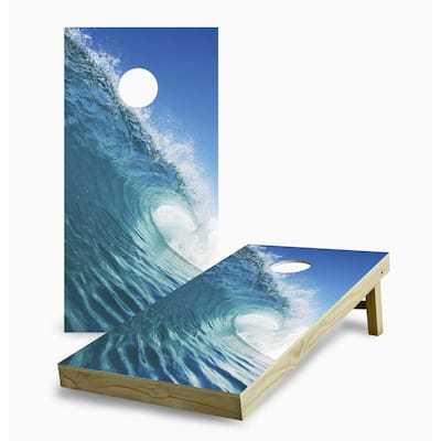 Wave Surfing Cornhole Game (Choose Wraps or Boards)