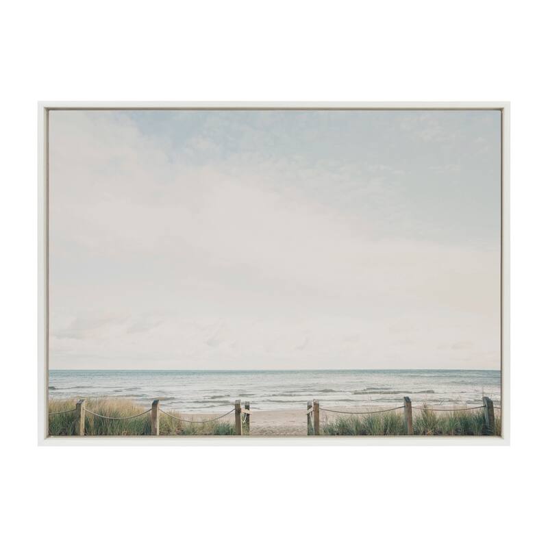 Kate and Laurel Sylvie Pale Sky Framed Canvas by Emiko and Mark Franzen of F2Images