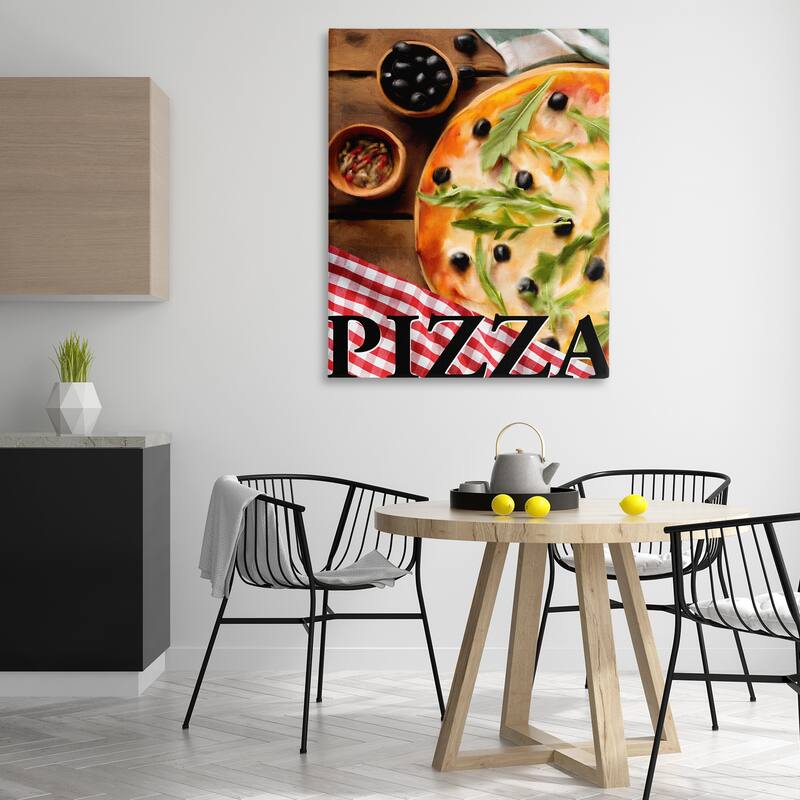 Stupell Flavorful Traditional Pizza Canvas Wall Art Design By Kim Allen