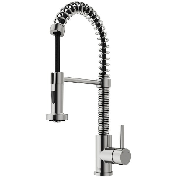 Shop Vigo Edison Matte Black Pull Down Spray Kitchen Faucet On Sale Overstock 9753375